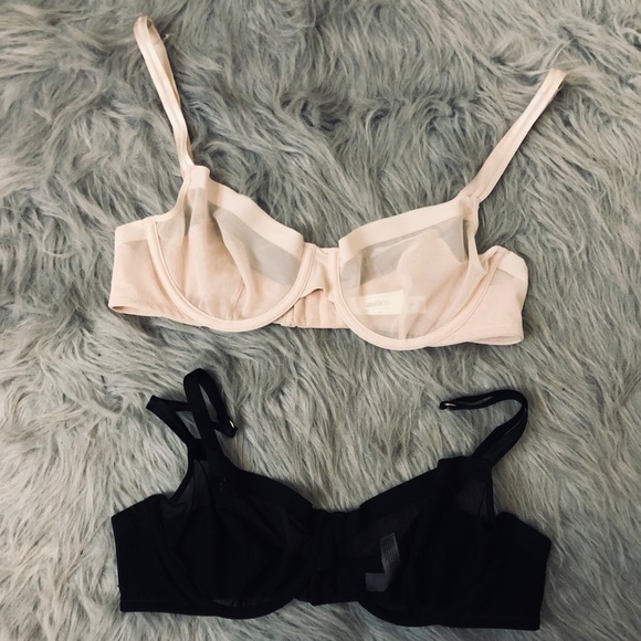 Audens 2 Mesh Pink/Black Unlined Bras 36/38b